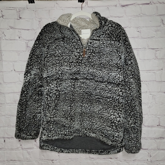 🧡THREAD & Supply Teddy Bear Quarter Zip Pullover Sweater - Picture 1 of 6